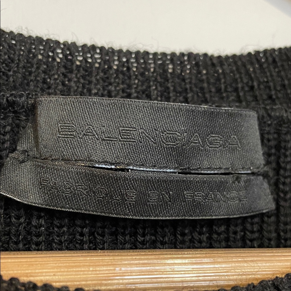 Balenciaga Women’s Black Crewneck Knit Sweater Sz Large - Picture 2 of 12